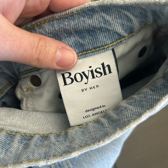 Boyish The Billy High Rise Skinny Jeans Light Wash Sunrise Rigid Denim Size 26 - Picture 15 of 16